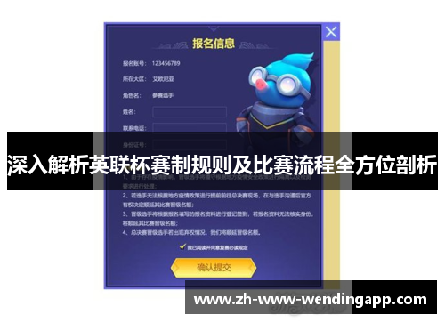 深入解析英联杯赛制规则及比赛流程全方位剖析