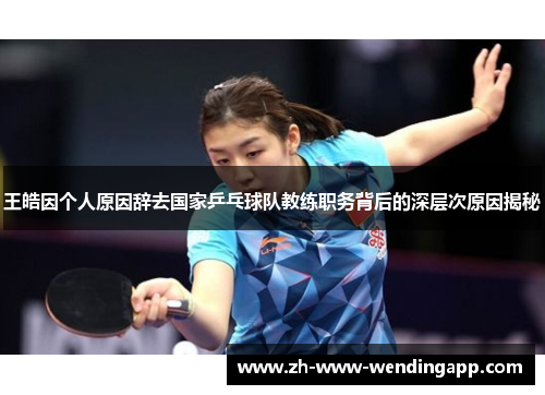王皓因个人原因辞去国家乒乓球队教练职务背后的深层次原因揭秘 王皓因个人原因辞去国家乒乓球队教练职务背后的深层次原因揭秘